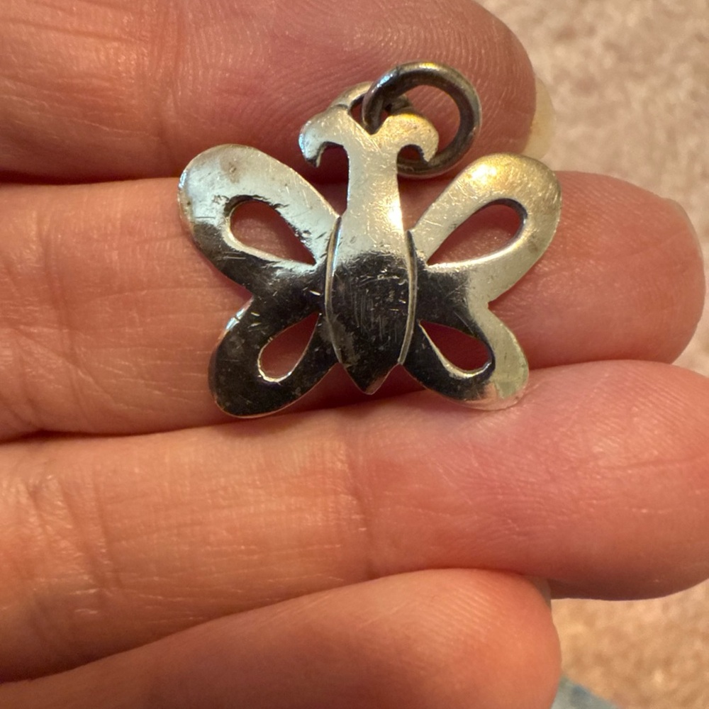 Jeep Collins Sterling Silver Butterfly Charm Pendant